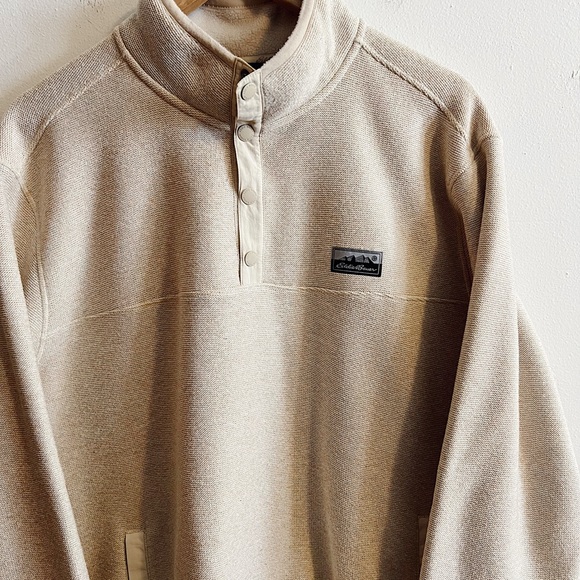 Eddie Bauer Other - Eddie Bauer Tan Snap-Front Pullover